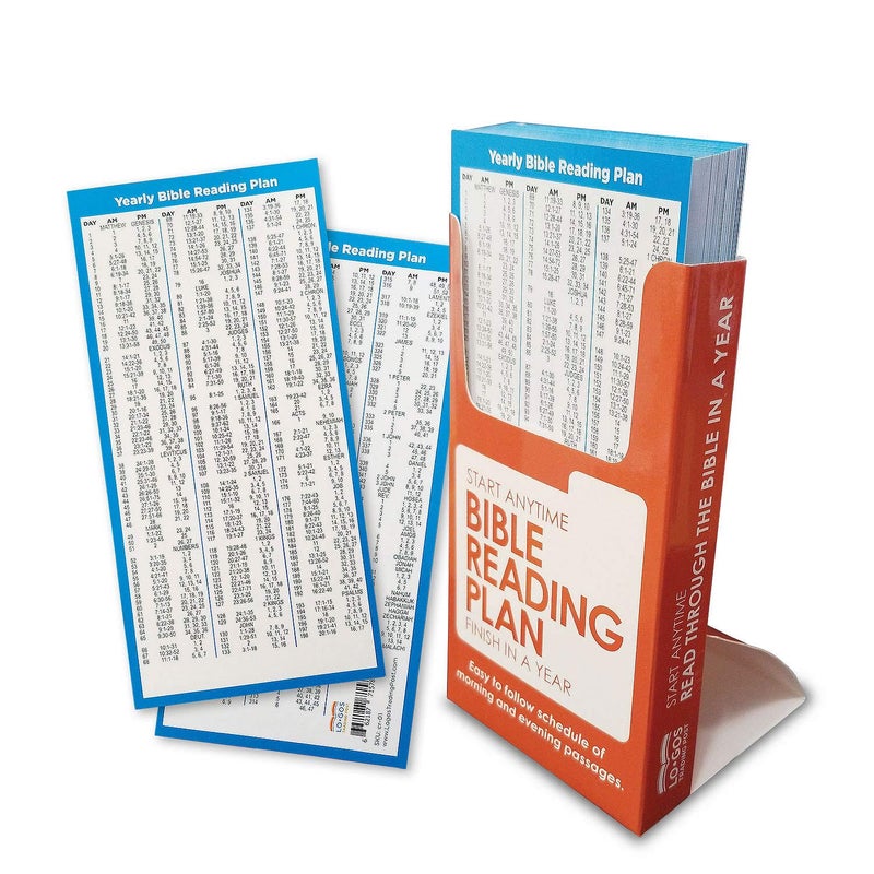 Logos Trading Post Bulk Bible Reading Plans - 5 Daily Planner Bookmarks, One Year Bible Reading Plan, Christian Devotional Scripture Tabs for Church & Small Groups - Image 1